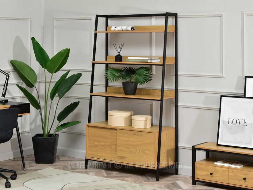 Regál Babs B (dub + černá)