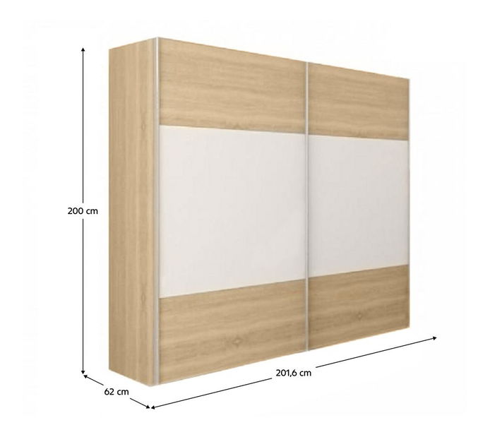 Skříň s posuvnými dveřmi Gabreola (dub sonoma + bílá)