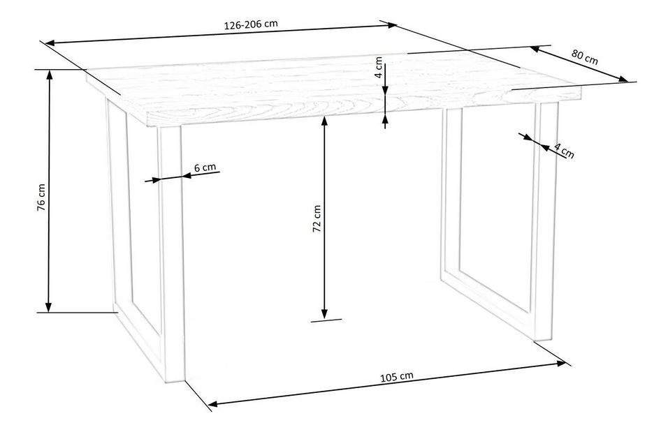 Konferenční stolek Horal (přirodně dřevo + černá)
