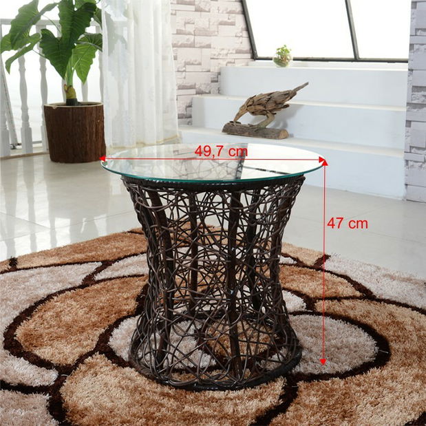 Příruční stolek Sanora (hnědá)