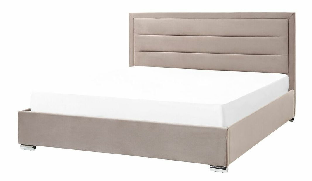 Manželská postel 180 cm Ruthine (béžová) (s roštem a úložným prostorem)