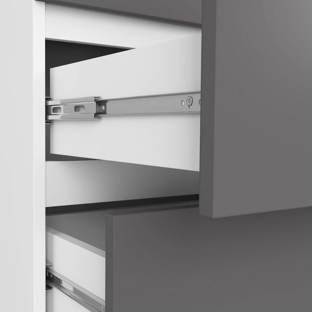 Komoda Kalista III (bílá + šedá)