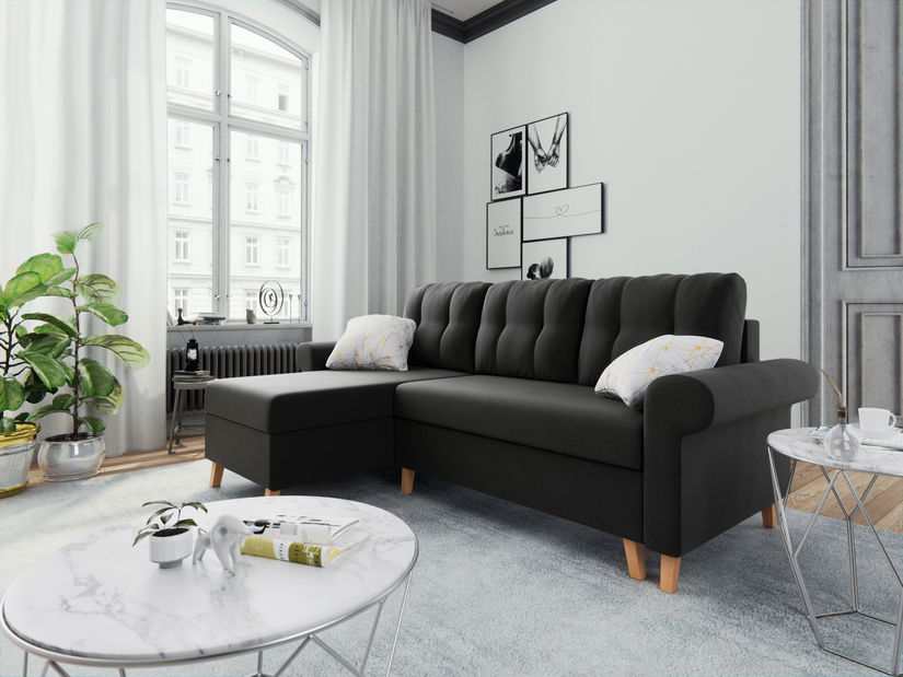 Rohová sedací souprava Ostrol (grafit) (L)