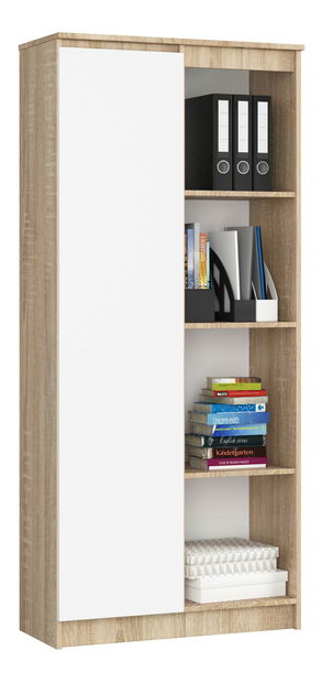 Regál Rehana II (dub sonoma + bílá)