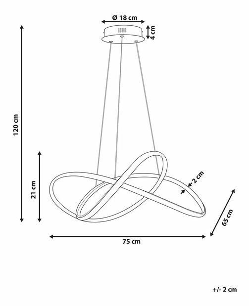 Závěsné svítidlo Tui (zlatá)