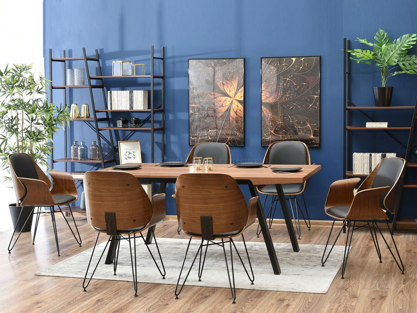 Židle Silk (ořech tmavý + černá)