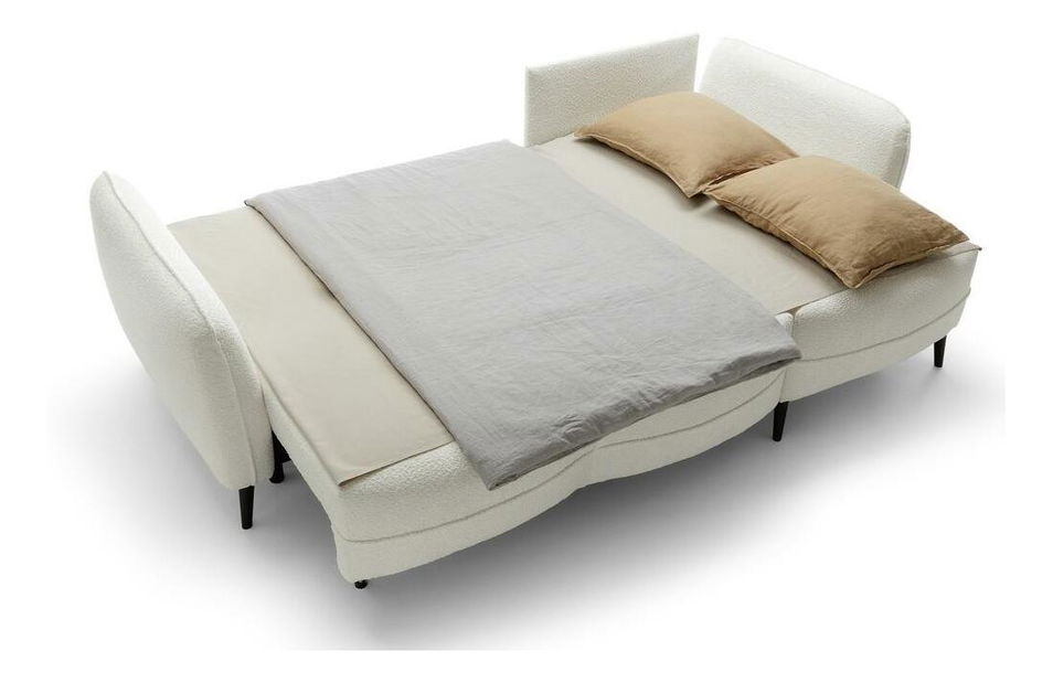 Rohová sedací souprava Eilish (P) (krémová + černá)