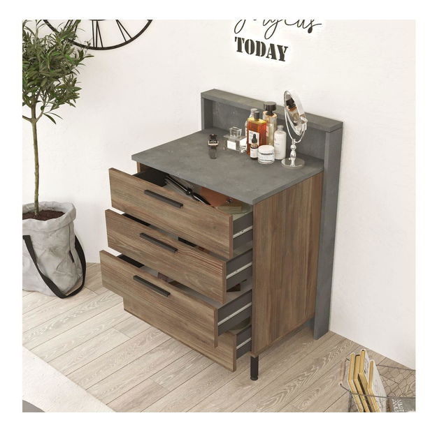 Komoda Hamerella 6 (hnědá + šedá + černá)