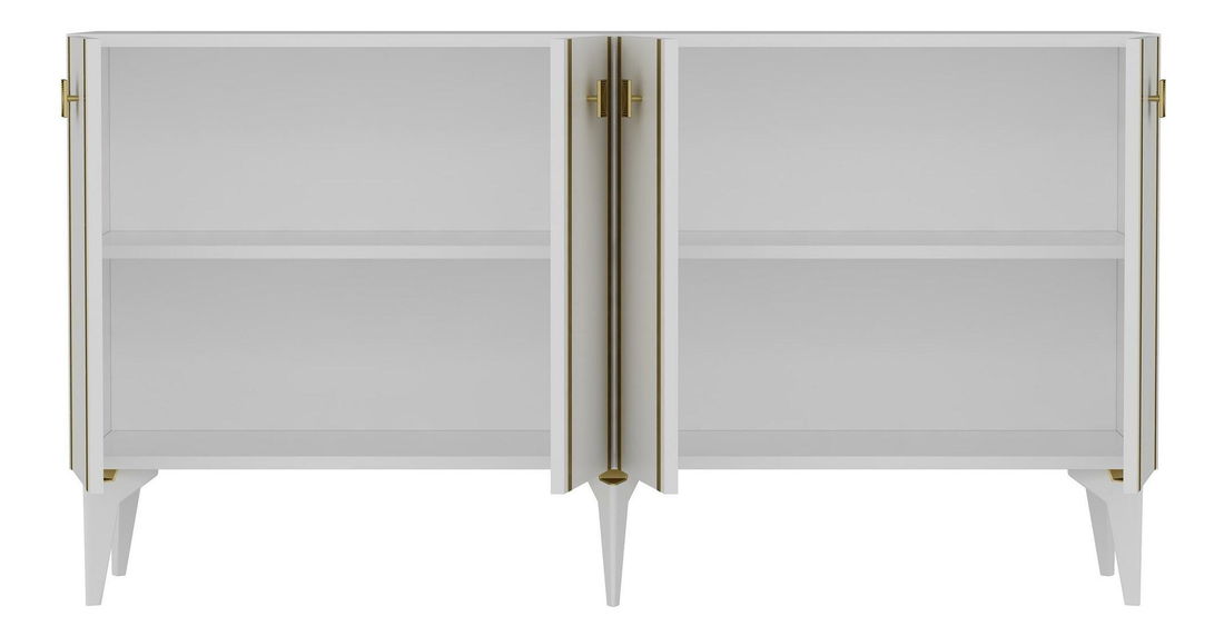 Skříňka Tobuvu 1 (bílá + zlatá)