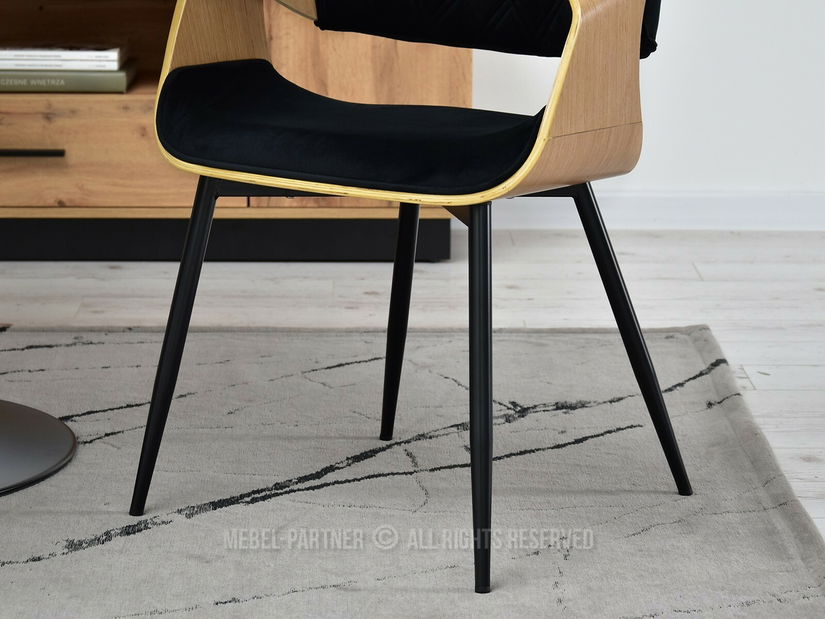 Židle Rolf K (dub černý + černá)