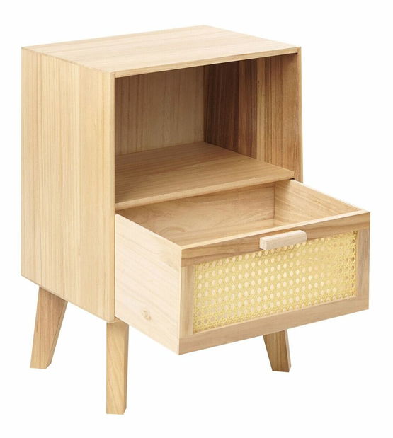 Noční stolek Sherie (světlé dřevo)