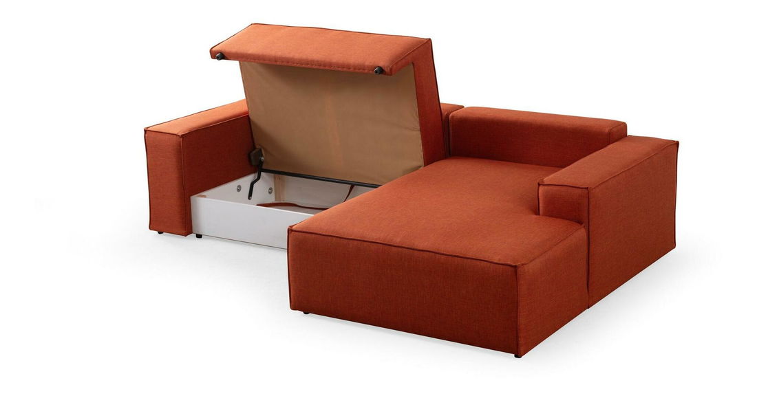 Rohová sedačka Pirlofenzza (s úl. prostorem) (P) (oranžová)