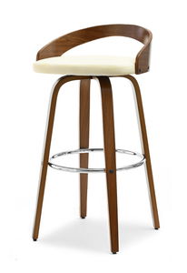 Židle Haime (oříšková + chromová)