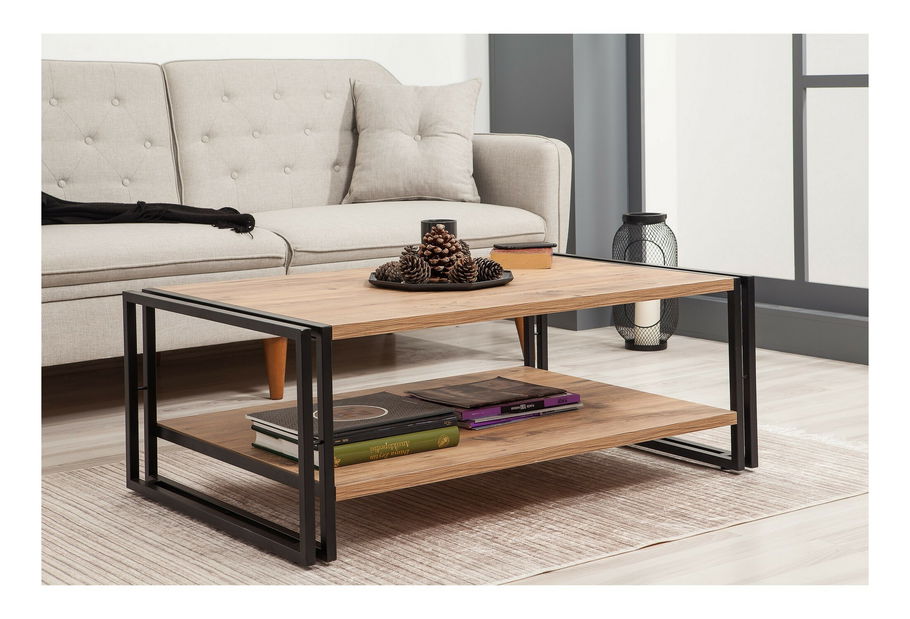 Konferenční stolek Cosmopolitan 2 (Borovice antlantic + Černá)