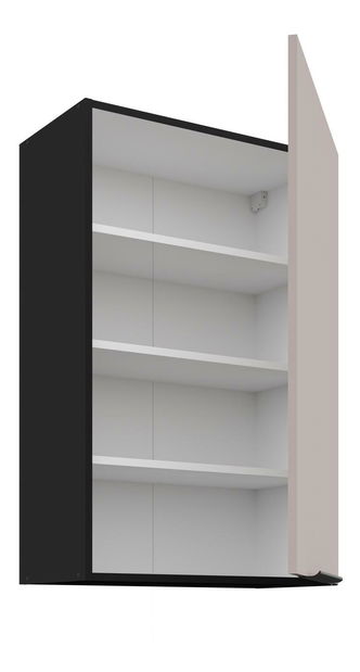 Horní kuchyňská skříňka Aaron 60 G-90 1F (černá matná + kašmír)