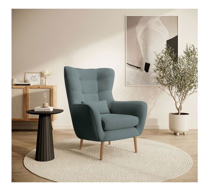 Křeslo Veneza 1 (šedá + buk)