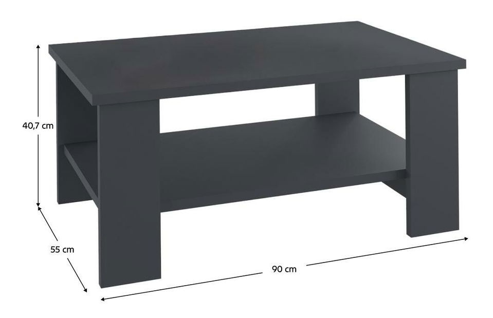 Konferenční stolek Bulah (grafit)