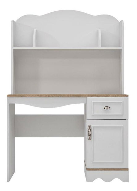 Psací stolek Timalo 2 (dub + bílá) *bazar