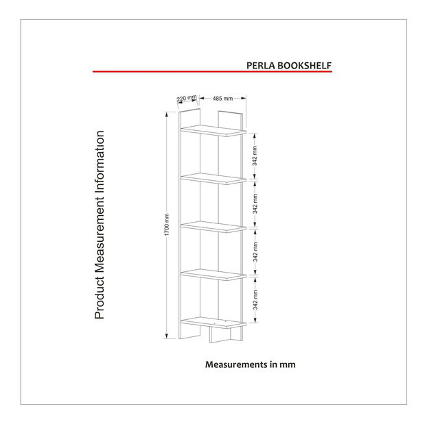Regál Perla 4 (bílá)