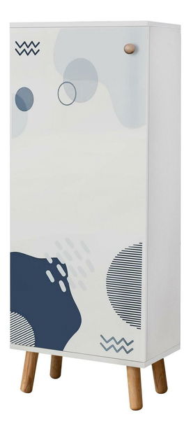 Předsíňová sestava Beside 47 (bílá + tmavě modrá)