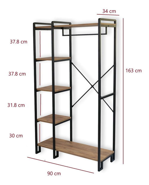 Věšák Mupani (borovice atlantická + černá)