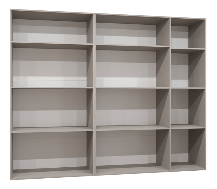 Šatní skříň 250 cm Parna 2 (kašmír + stříbrná)