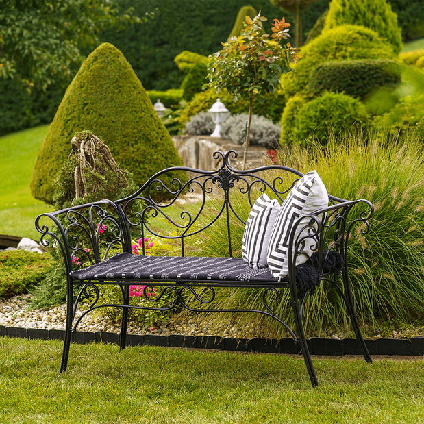 Zahradní lavička Entalia (černá)
