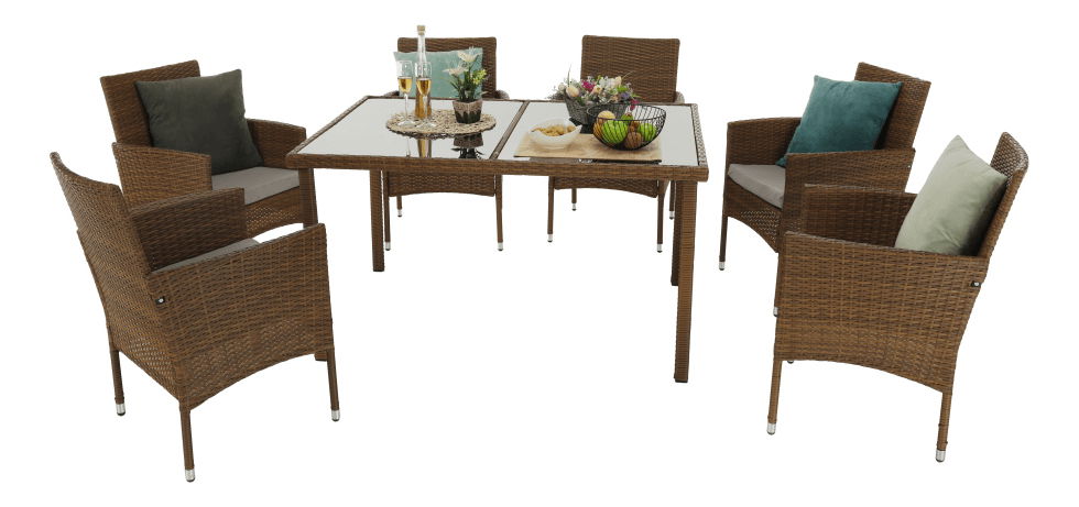 Zahradní nábytek Giselle 1+6 (umělý ratan)