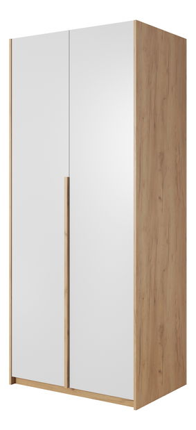 Šatní skříň Xenos 140 (dub zlatý + bílá)