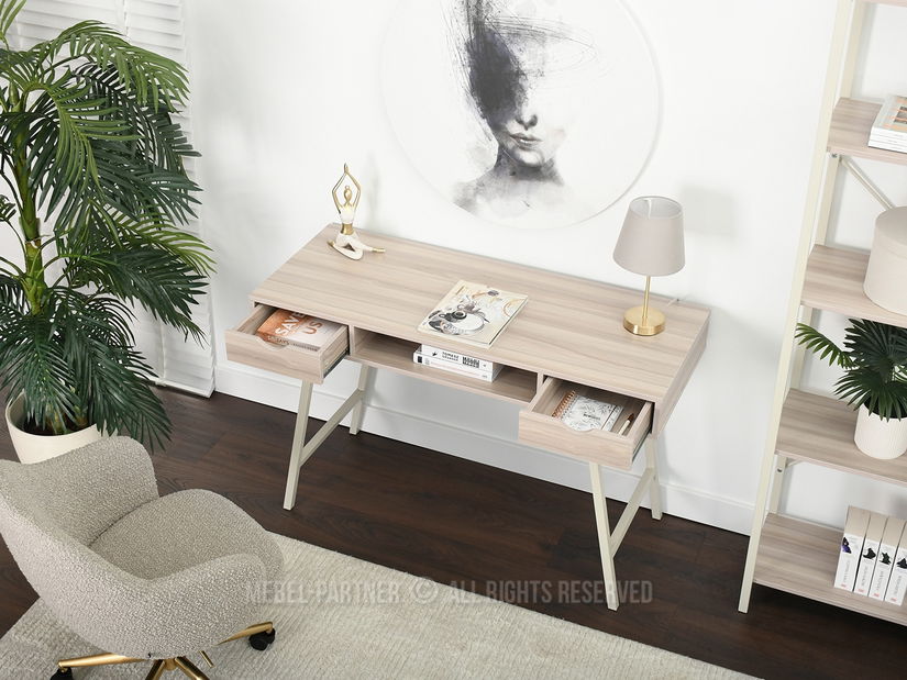 PC stolek Gavon (popelaváo béžová + krémová)