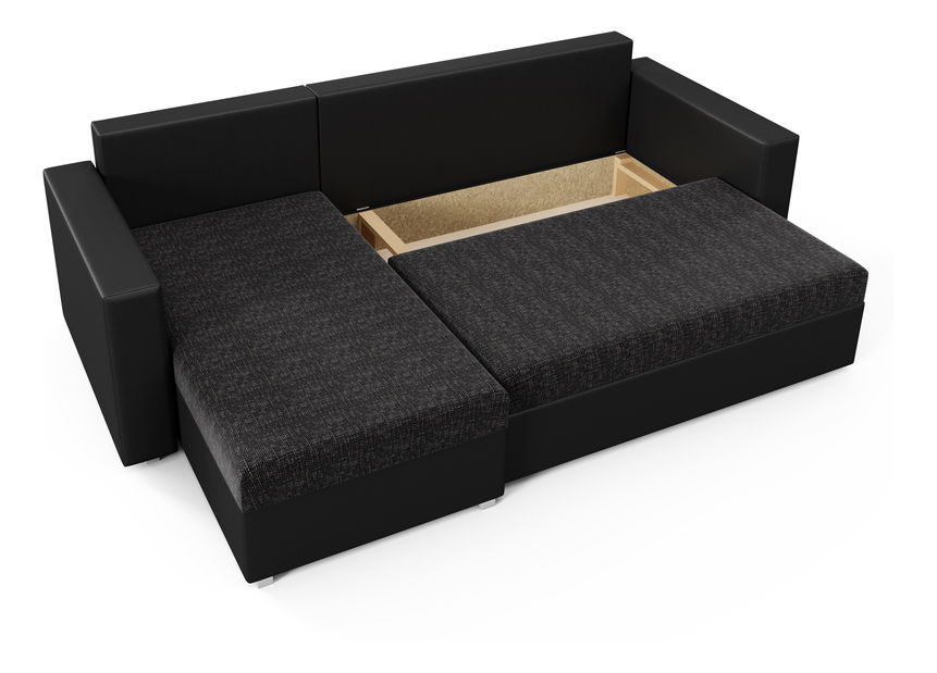 Rohová sedací souprava Hagoo (černá) (L)