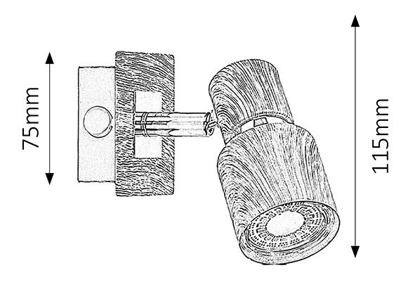 Bodové svítidlo Merkur 6125 (dub zvětralý)