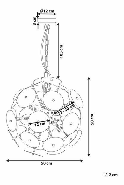 Závěsná lampa Zambia (měděná)