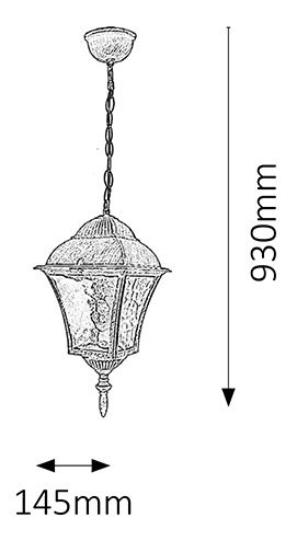 Venkovní svítidlo Toscana 8394 (antická zlatá)
