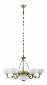 Lustr Marlene 8546 (bronzová + rýžové kamenné sklo)