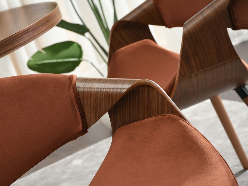 Jídelní židle Busque (měděná + ořech)