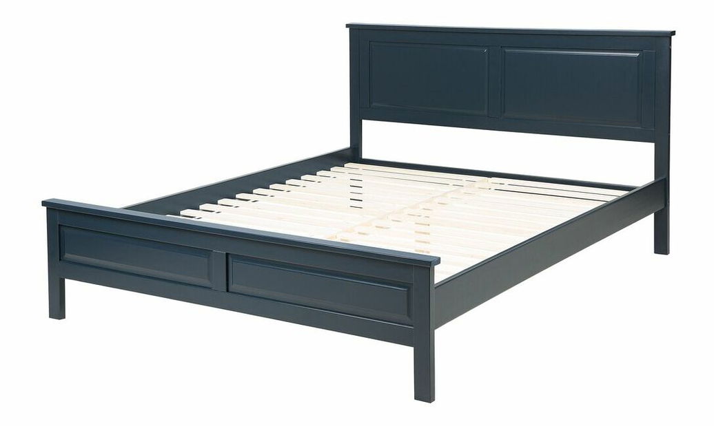 Manželská postel 180 cm OLIVE (s roštem) (modrá)