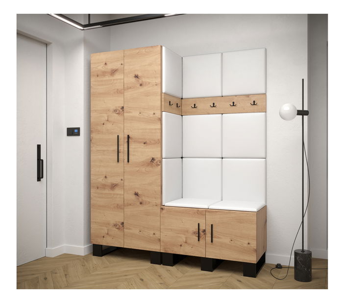 Předsíňová sestava Amanda 2 (dub artisan + bílá)