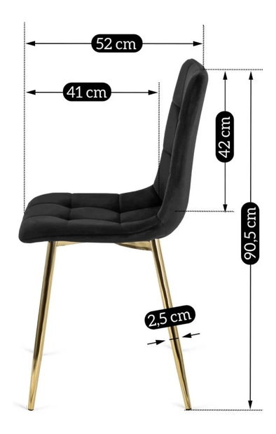  Jídelní židle Yuntendo (černá)