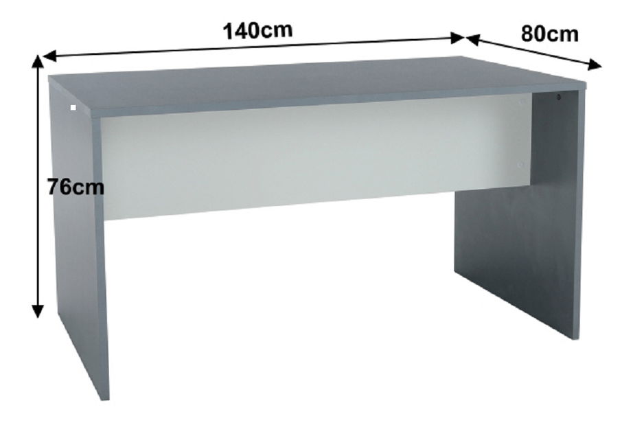 Psací stůl Hamila NEW TYP 11 (grafit + bílá)