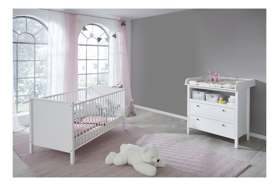 Komoda s přebalovacím pultem Olna 2S (bílá)