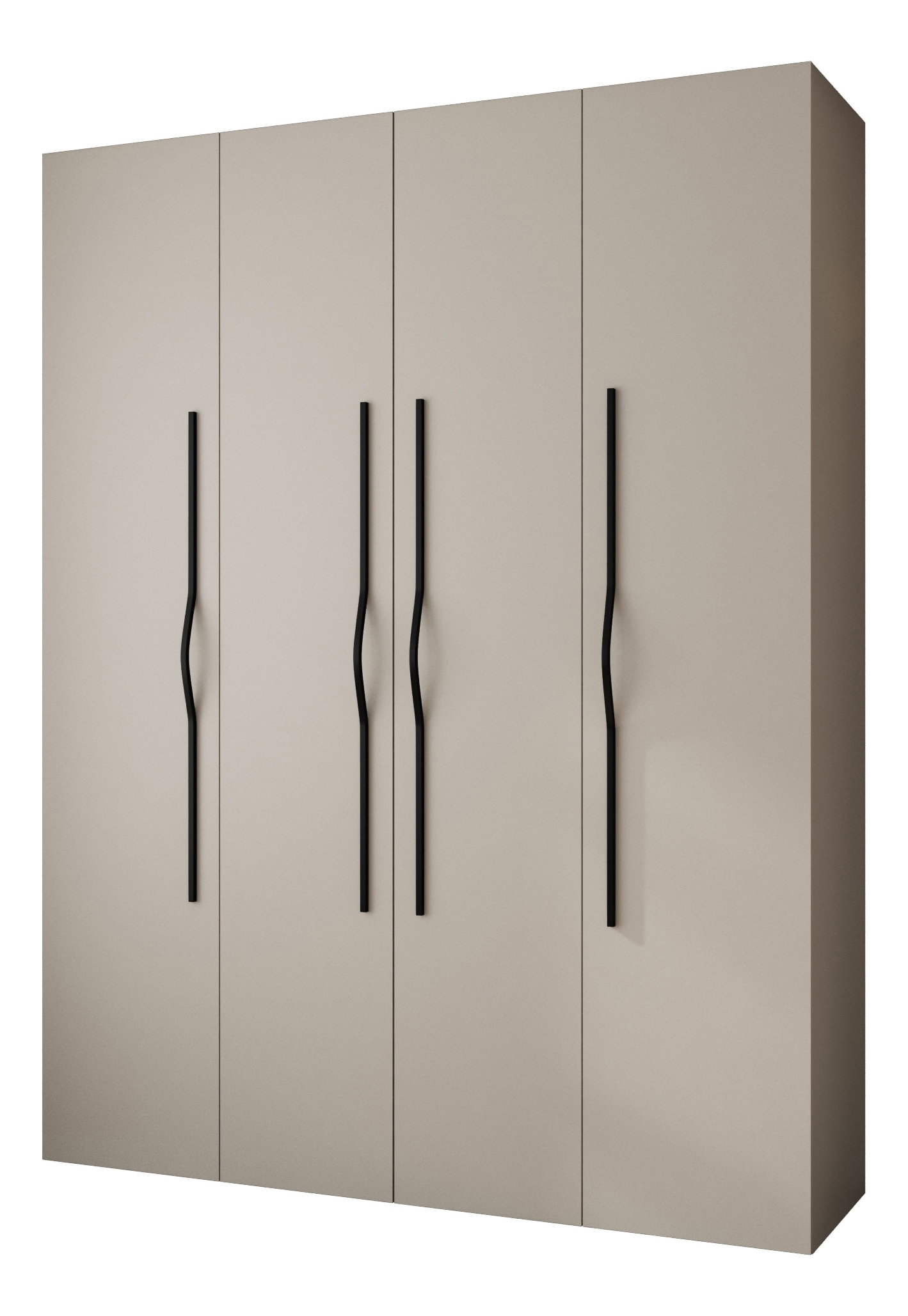 Šatní skříň 180 cm Carmela 40-2 (kašmír + černá)