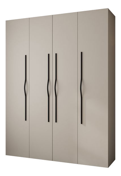 Šatní skříň 180 cm Carmela 40-2 (kašmír + černá)