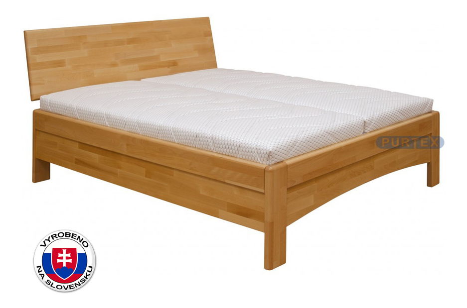 Manželská postel 200 cm Ava s plným čelem (masiv)