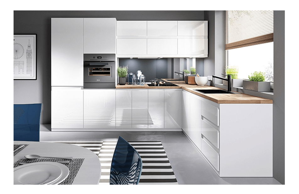 Dolní kuchyňský regál D20W Aurellia (bílý lesk)