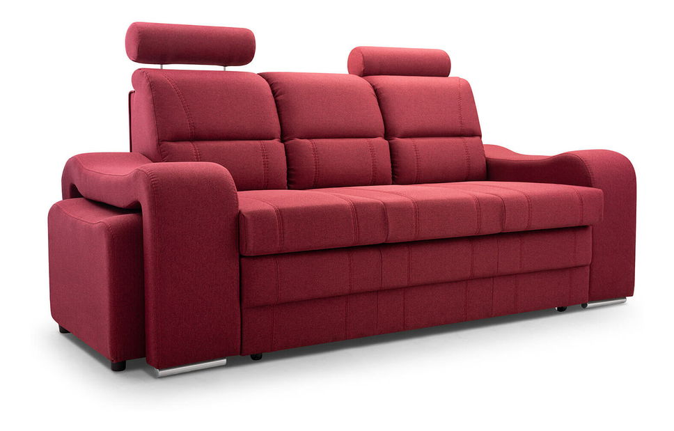 Pohovka Wendell (červená) (s taburetkami)