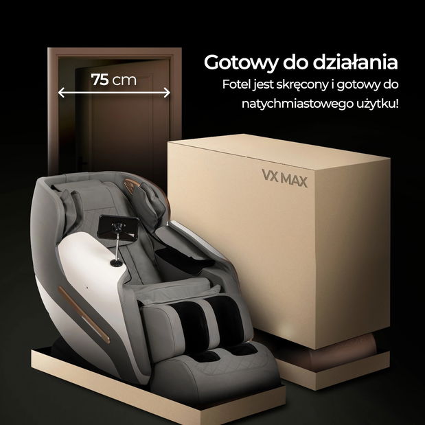 Masážní křeslo Visita Max (šedá)