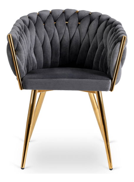  Jídelní židle Cappy (šedá + zlatá)