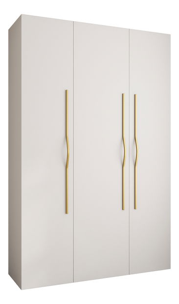 Šatní skříň 160 cm Carmela 50-2 (bílá + zlatá)