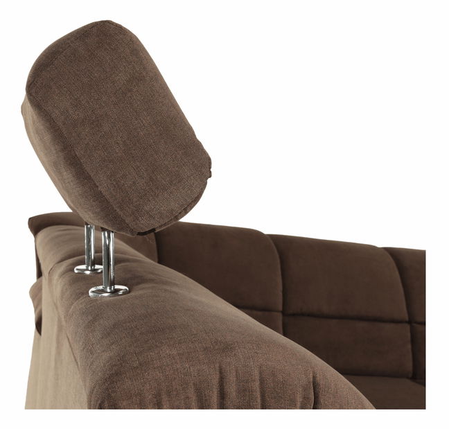 Rohová sedací souprava Stan (hnědá) (L)